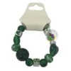 Disney Bracelet - St. Patrick Day Irish Clover Glass Beads W/ Mickey Icon 2 Disney Bracelet - St. Patrick Day Irish Clover Glass Beads W/ Mickey Icon -Decorative Accessories Store 100828