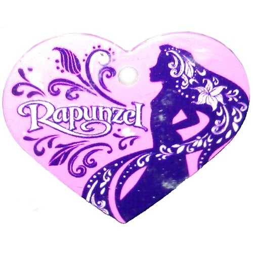 Disney Engraved ID Tag - Rapunzel - Pink Heart 3 Disney Engraved ID Tag - Rapunzel - Pink Heart