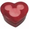 Disney Trinket Box - Handcarved Alabaster Heart W/ Mickey Icon -Dark Red -Decorative Accessories Store 24624201