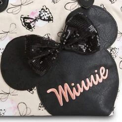 Disney Parks Loungefly Satchel Bag - Minnie Mouse Bows Canvas Tote -Decorative Accessories Store 27779 2