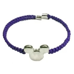 Disney Bracelet - Mickey Icon - Purple Weave