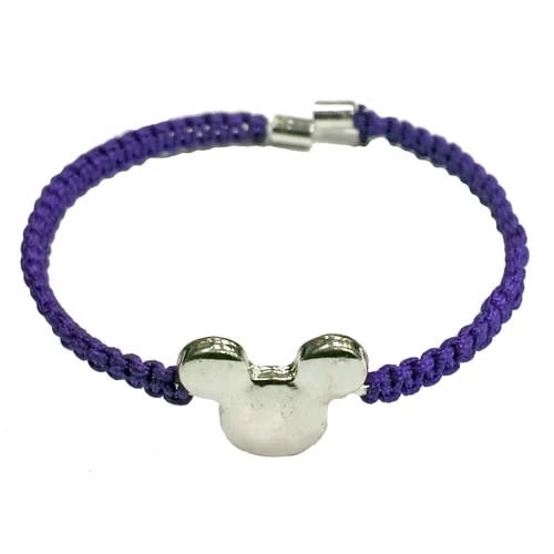 Disney Bracelet - Mickey Icon - Purple Weave 3 Disney Bracelet - Mickey Icon - Purple Weave