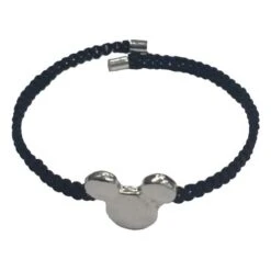 Disney Bracelet - Mickey Icon - Black Weave