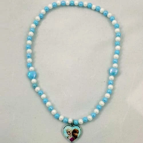 Disney Necklace - FROZEN - Princess Elsa & Anna Heart Charm 3 Disney Necklace - FROZEN - Princess Elsa & Anna Heart Charm