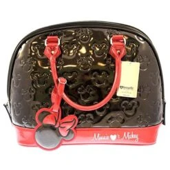Disney Parks Loungefly Satchel Bag - Embossed Patent Minnie Loves Mickey