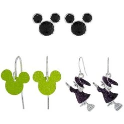 Disney Mickey Earrings - Black Mickey Icons, Mirrored Icons & Witches