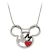 Disney Arribas Necklace - Mickey Mouse Red Heart -Decorative Accessories Store 400002906490