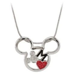 Disney Arribas Necklace - Mickey Mouse Red Heart