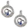 Disney Arribas Earrings - Swarovski Blue Mickey Mouse With Heart 2 Disney Arribas Earrings - Swarovski Blue Mickey Mouse With Heart -Decorative Accessories Store 400002909125