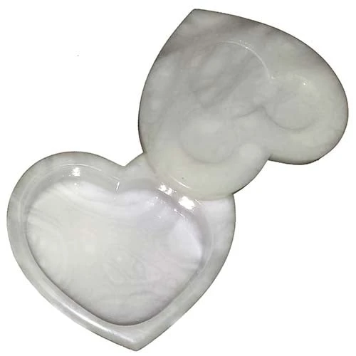 Disney Trinket Box - Handcarved Alabaster Heart W/ Mickey Icon - White 4 Disney Trinket Box - Handcarved Alabaster Heart W/ Mickey Icon - White - Image 2