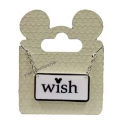 Disney Necklace - Black And White Mickey Icon - Wish