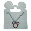 Disney Santa Mickey Necklace - Mickey Icon Red Jewel Silver -Decorative Accessories Store 400007900882