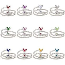Disney Ring - Birthstone Star And Mickey Mouse