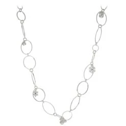 Disney Necklace - Snowflakes And Mickey Icon Interlocking Circles