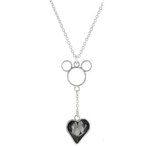 Disney Necklace - Mickey Icon & Heart 18" 3 Disney Necklace - Mickey Icon & Heart 18"