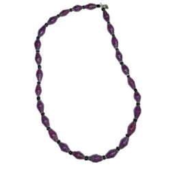 Disney EPCOT Recycled Paper Choker Necklace - Purple Beads