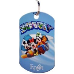 Disney Engraved ID Tag - EPCOT - SOARIN - Mickey Minnie Goofy