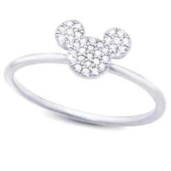 Disney Crislu Ring - Mickey Icon - Platinum