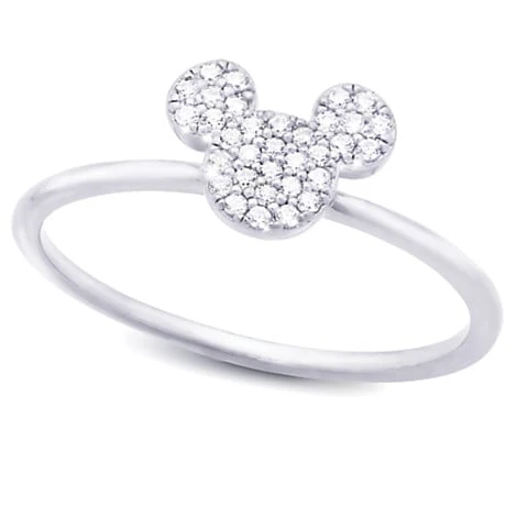 Disney Crislu Ring - Mickey Icon - Platinum 3 Disney Crislu Ring - Mickey Icon - Platinum