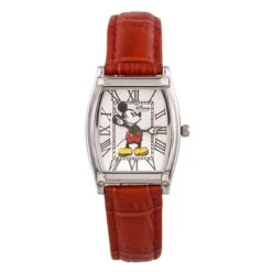 Disney Watch - Mickey Red Faux Crocodile