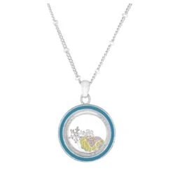 Disney Necklace - Blue Charmkeeper Elsa Charms - 23"