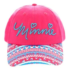Disney Baseball Cap Hat - Minnie Signature With Patterned Bill