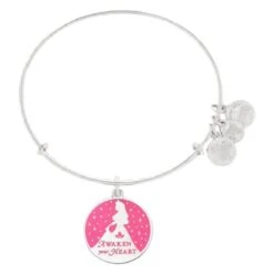 Disney Alex And Ani Bracelet - Aurora Awaken Your Heart - Silver