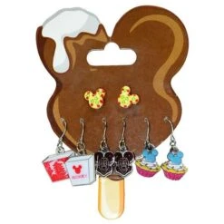 Disney Earring Set - Mickey Treats Four Pairs - Pizza