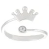 Disney Ring - Adjustable Crown Silver With Crystal Accent -Decorative Accessories Store 51006