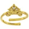 Disney Ring - Adjustable Princess Coach With Crystal Accent - Gold -Decorative Accessories Store 51013