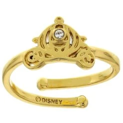 Disney Ring - Adjustable Princess Coach With Crystal Accent - Gold