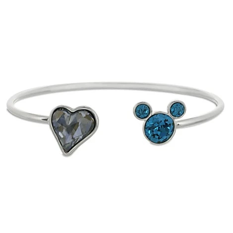 Disney Bracelet - Mickey Icon And Heart Wrap - Blue 3 Disney Bracelet - Mickey Icon And Heart Wrap - Blue