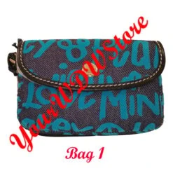 Disney Dooney & Bourke Bag - Peace Love Mickey Wristlet - Blue Specific