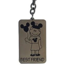 Disney Key Chain Ring - Walt Disney World Mickey Ears Tag - Girl - Best Friend