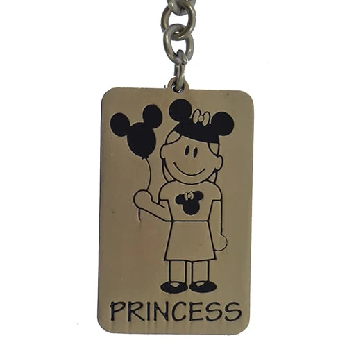 Disney Key Chain Ring - Walt Disney World Mickey Ears Tag - Princess 3 Disney Key Chain Ring - Walt Disney World Mickey Ears Tag - Princess