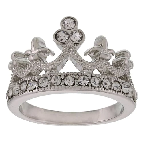 Disney Ring - Crown With Crystals - Silver 3 Disney Ring - Crown With Crystals - Silver