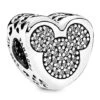 Disney Pandora Charm - Mickey & Minnie Mouse Icon Heart Shaped