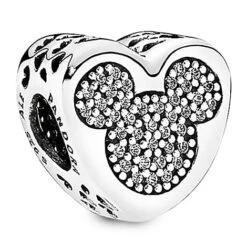 Disney Pandora Charm - Mickey & Minnie Mouse Icon Heart Shaped