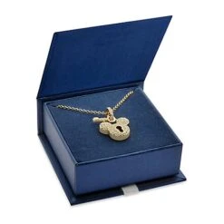 Disney Necklace - Mickey Mouse Icon Golden Lock And Key -Decorative Accessories Store 55990 s3
