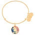 Disney Alex And Ani Bracelet - Mickey Mouse Flag Bangle - Gold