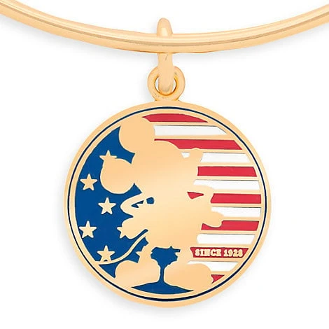 Disney Alex And Ani Bracelet - Mickey Mouse Flag Bangle - Gold 4 Disney Alex And Ani Bracelet - Mickey Mouse Flag Bangle - Gold - Image 2