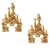 Disney Rebecca Hook Earrings - Mickey Castle - Gold -Decorative Accessories Store 60478 s1