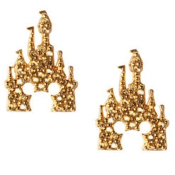 Disney Rebecca Hook Earrings - Mickey Castle - Gold