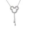 Disney Rebecca Hook Necklace - Mickey Jeweled Icon - Silver -Decorative Accessories Store 60483 s1