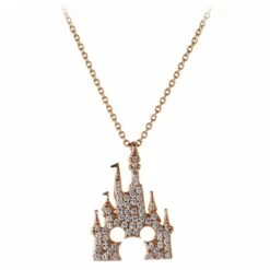 Disney Rebecca Hook Necklace - Mickey Castle - Rose Gold