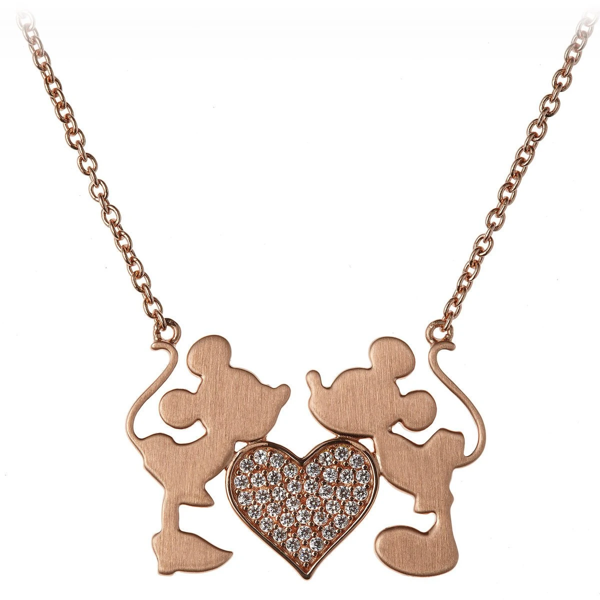 Disney Rebecca Hook Necklace - Mickey And Minnie Kiss - Rose Gold 3 Disney Rebecca Hook Necklace - Mickey And Minnie Kiss - Rose Gold