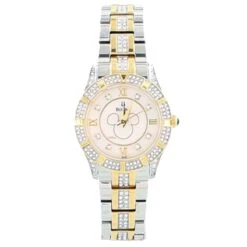 Disney Wrist Watch - Mickey Icon - Crystal - By Bulova