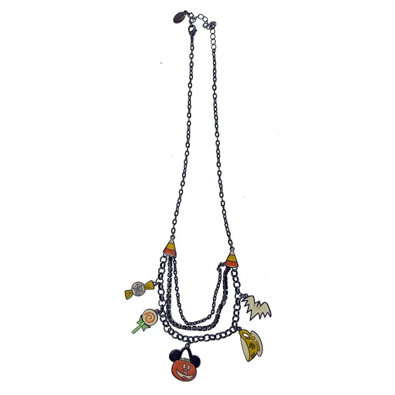 Disney Charm Necklace - Halloween Mickey Mouse Icons 3 Disney Charm Necklace - Halloween Mickey Mouse Icons