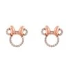 Disney Rebecca Hook Earrings - Minnie Icon Studs - Rose Gold Bow