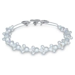 Disney Alex And Ani Bracelet - Mickey And Minnie Beaded Icon - Silver